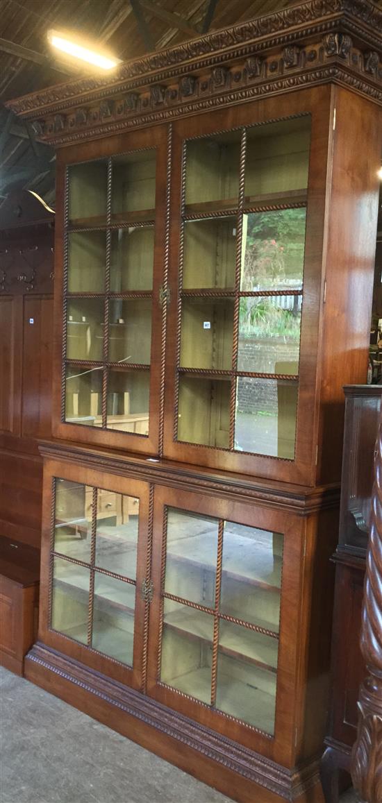 Large glazed bookcase